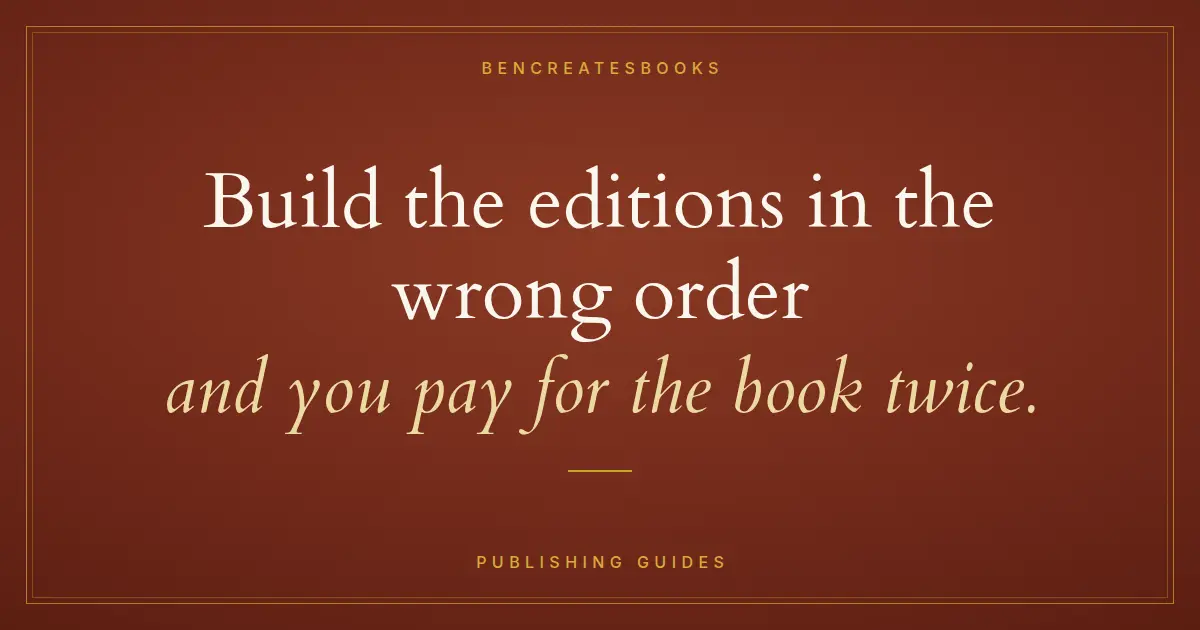 Hardcover, Paperback or Ebook First? The Production Order That Saves Money